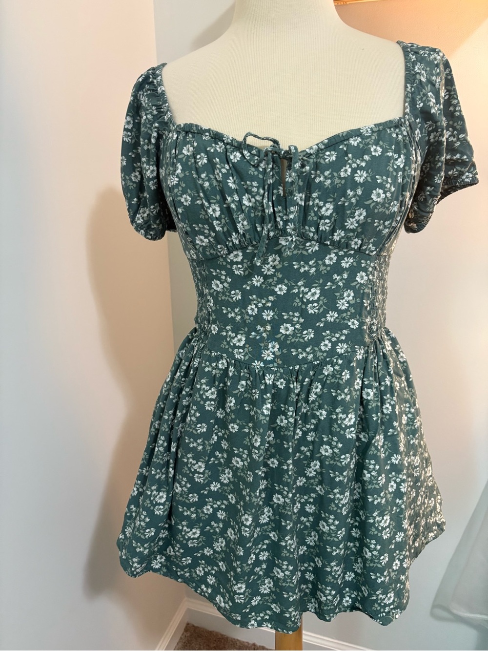 Floral Puff Sleeve Mini Dress